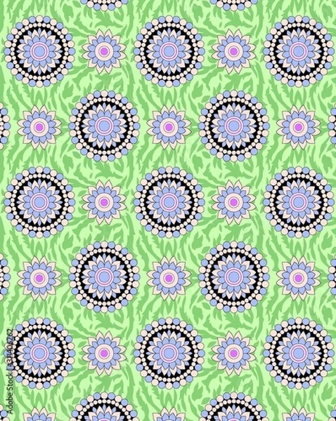 Fototapeta seamless pattern with flowers