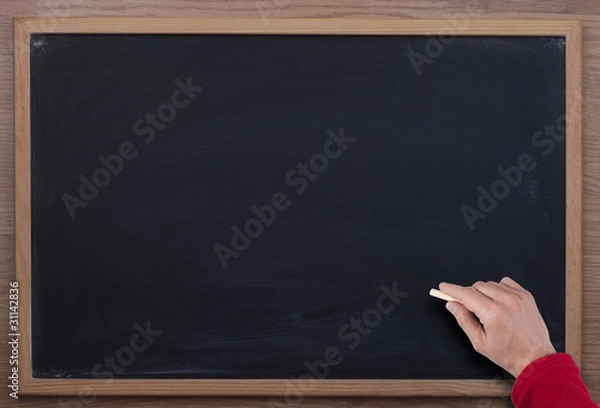 Obraz hand and blackboard