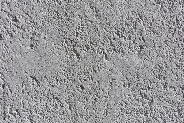 Fototapeta WHITE PAINT WALL WITH CEMENT ROUGH SURFACE, BACKGROUND