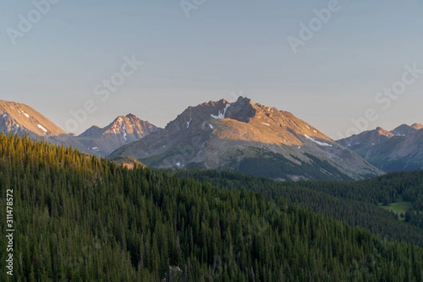 Fototapeta Sunset at the Holy Cross Wilderness in Central Colorado