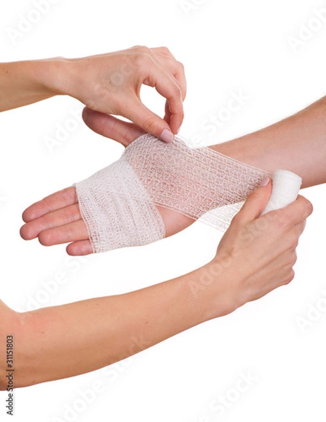 Obraz Krankenschwester verbindet Hand