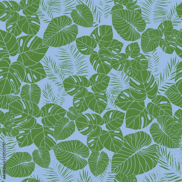 Obraz Into the jungle botanical seamless pattern
