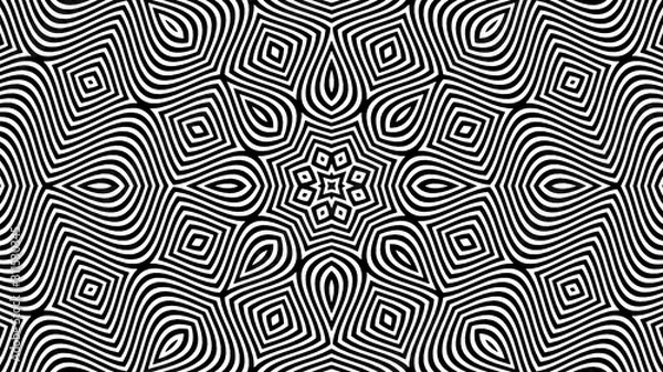 Obraz Vector - black and white abstract flower background.Bursting,Radial,radiating pattern.Optical illusion.