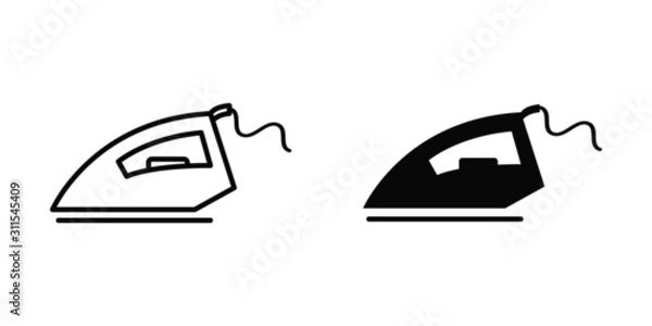 Fototapeta iron vector icon symbol