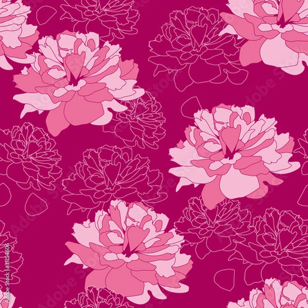 Fototapeta Rosen Blumenmuster