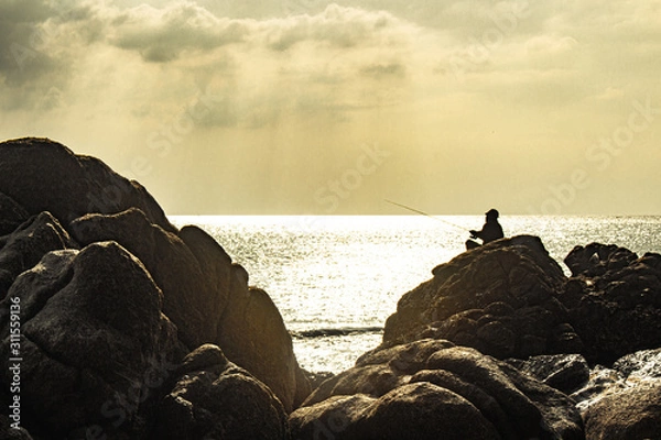 Fototapeta sunset on the beach