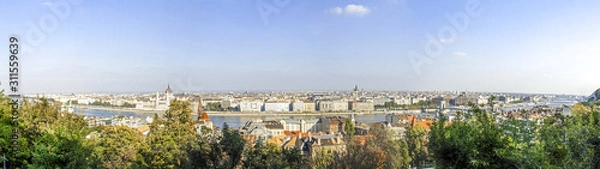 Obraz Budapest, Stadtpanorama, Ungarn