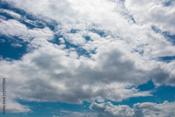 Obraz blue sky and white clouds