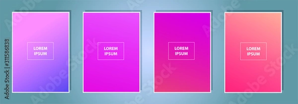 Fototapeta Colorful vector blurred gradient textures. Background for Social media post, wallpaper, mobile app, screen 
