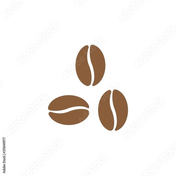 Fototapeta coffee beans template vector icon illustration