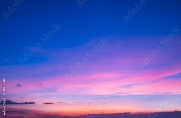 Fototapeta Twilight sky background with Colorful sky in twilight background
