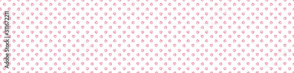 Fototapeta Hand drawn holiday background with abstract hearts. Seamless light wallpaper. Pattern for design. Valentine's day