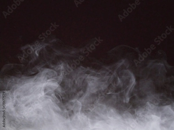 Obraz smoke white group on black background