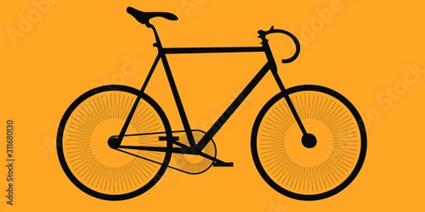 Obraz Cycle Illustration Silhouette