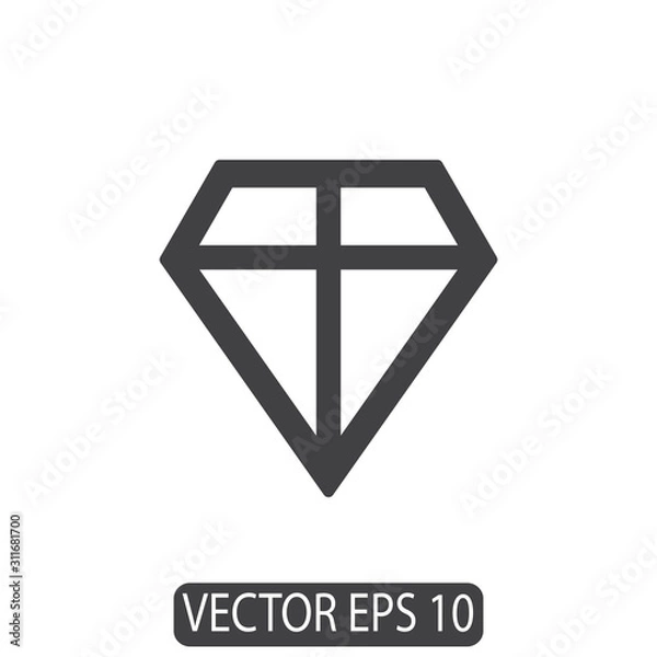 Fototapeta Diamond icon design vector template