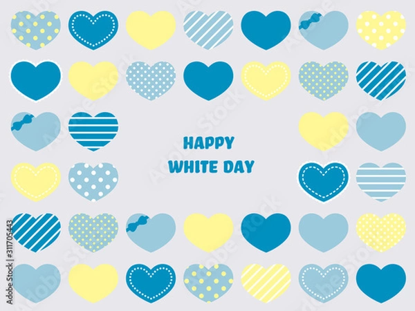 Obraz ホワイトデー　ハート柄