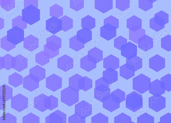 Fototapeta Honeycomb blue abstract background. Vector stock  illustration for poster or card