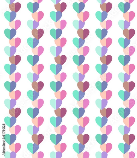 Fototapeta Valentine's day seamless pattern 1
