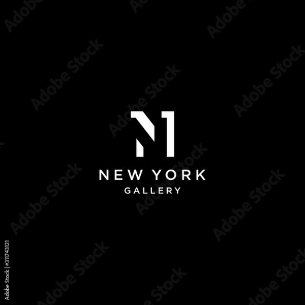 Fototapeta Letter N Logo Icon Design Template Elements