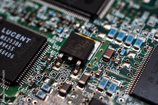 Fototapeta Hard Disk Macro - Festplatte Makro 