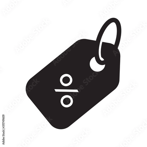 Fototapeta Discont tag sign icon, vector illustration. Flat design style