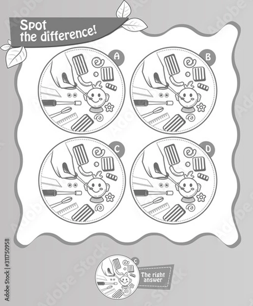 Obraz spot the difference handmade