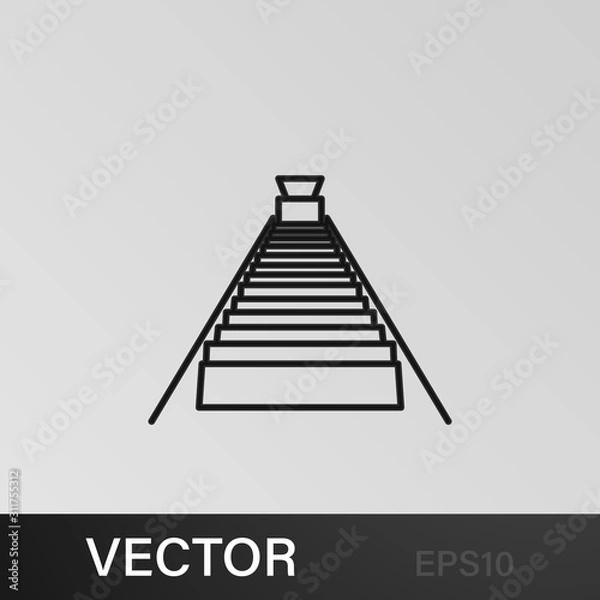 Fototapeta stairs to the basement icon. Stairs in our life Icon. Premium quality graphic design. Signs, symbols collection, simple icon for websites, web design, mobile app