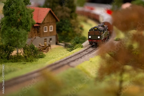 Obraz makieta kolejowa