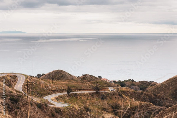Obraz malibu landscape during a cloudy day