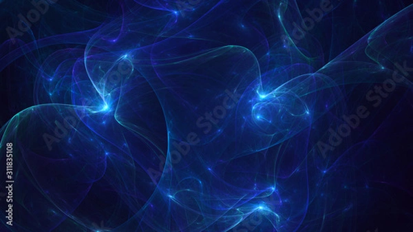 Fototapeta Fractal 3D rendering abstract light background