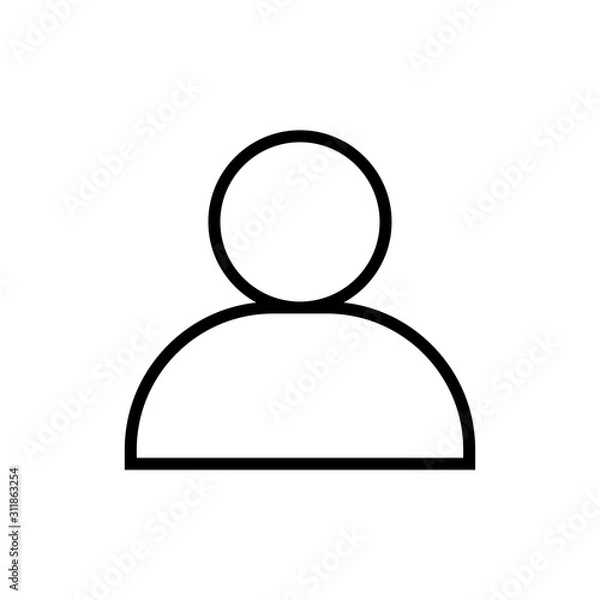 Fototapeta profile - avatar icon vector design template