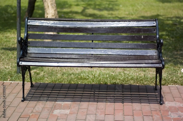 Obraz small marbles on blue background