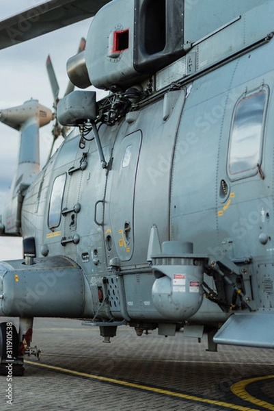 Obraz Military helicopter ready for take off