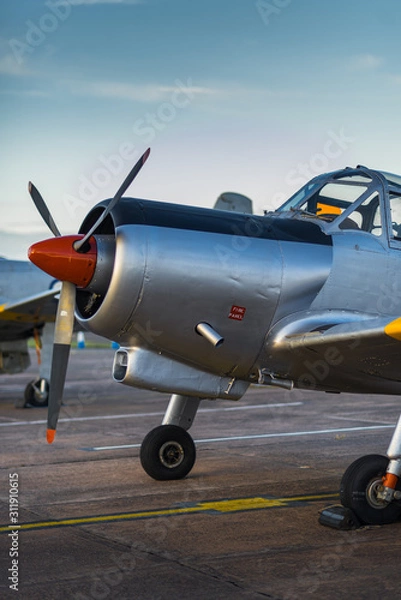 Obraz Old school military fighter airplane