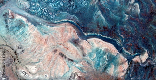 Fototapeta the creation of the night  abstract photography of the deserts of Africa from the air, Genre: Abstract Naturalism, from the abstract to the figurative, contemporary photo art