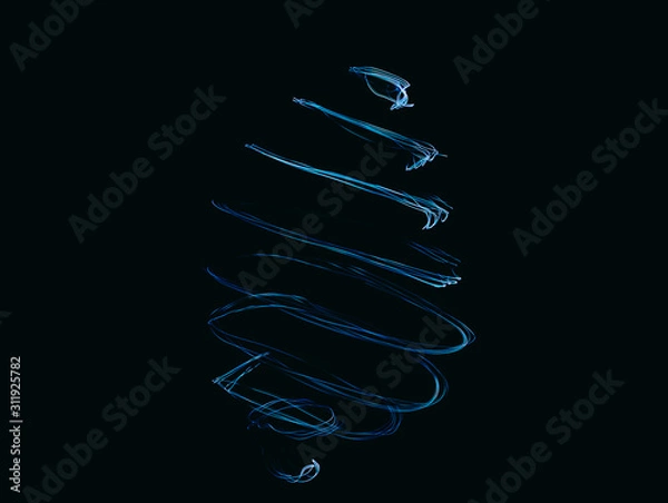 Obraz abstract christmas tree