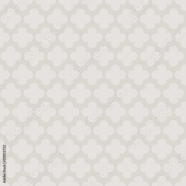 Fototapeta Simple Dense Quatrefoil seamless repeat vector pattern sand. Hand drawn design in a farmhouse style.