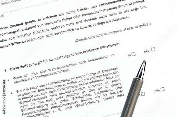 Obraz Patientenverfügung