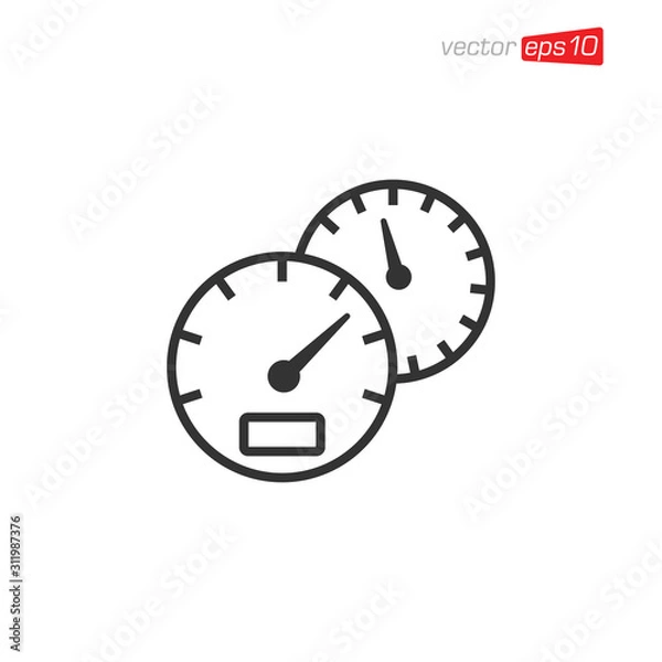 Fototapeta Speedometer Icon Design Vector Illustration
