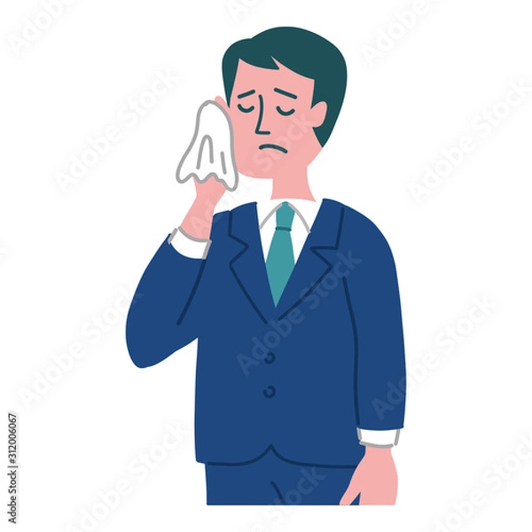 Fototapeta スーツ　男性　ヒヤヒヤ