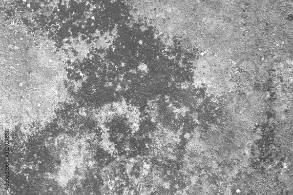 Fototapeta black and white texture with different cracks and chips with different relief and transitions white wall with history and cracks with unusual transitions of color and texture