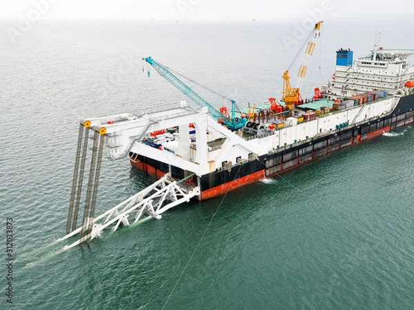 Obraz The pipelaying barge