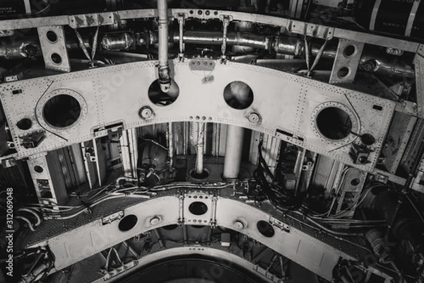 Obraz Modern aircraft cross section with different elements