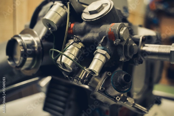 Obraz Vintage style closeup engineering machine
