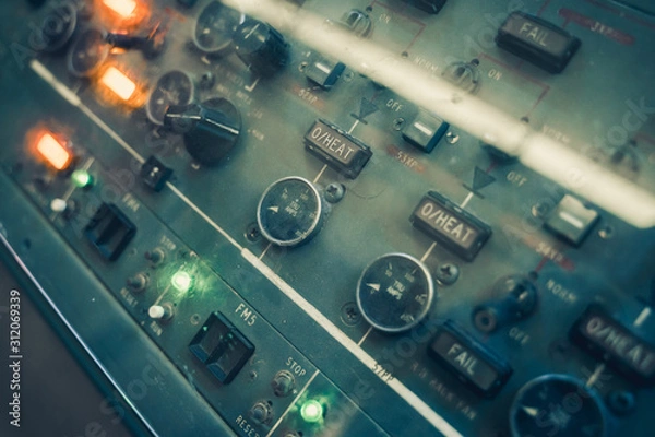 Obraz Supersonic plane control panel 