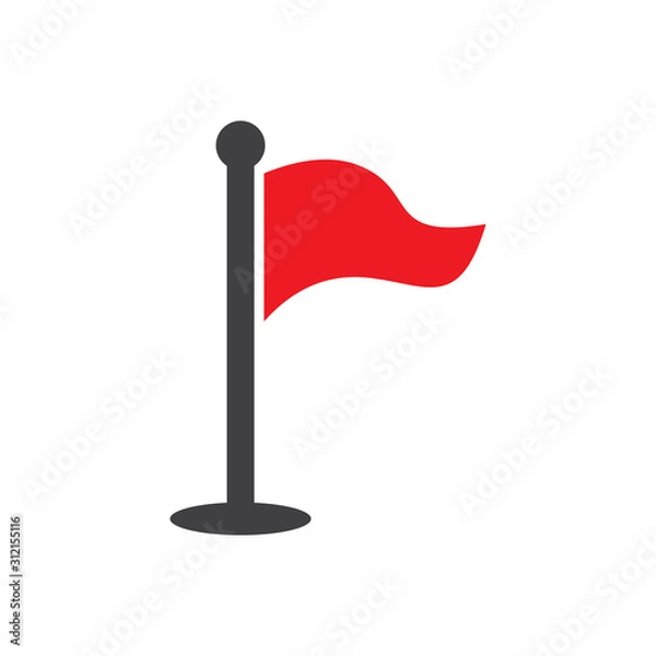 Fototapeta redflag icon,flag icon