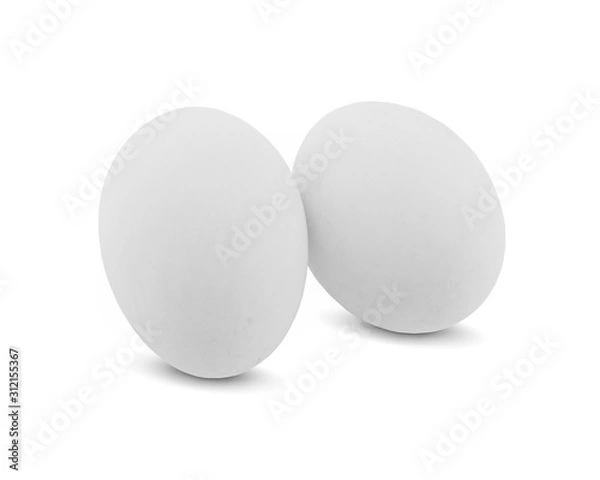 Fototapeta white egg isolated on white background