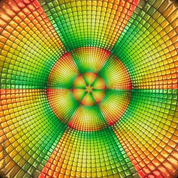 Obraz 3D render background with puff pixels embellishment