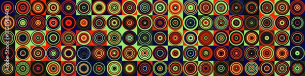 Fototapeta Pattern with random colored Circles Generative Art background illustration