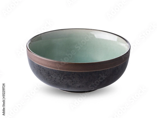 Fototapeta Empty japanese bowl on white